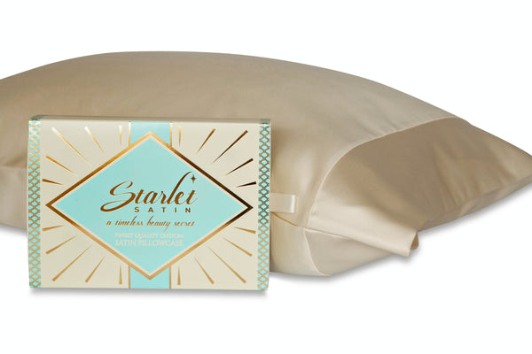 beige satin pillowcase