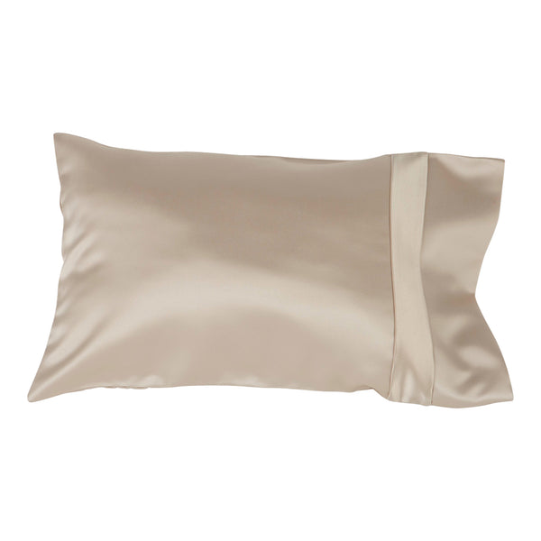 satin pillow case travel size cream 