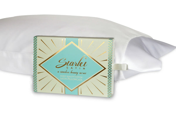 white satin pillowcases