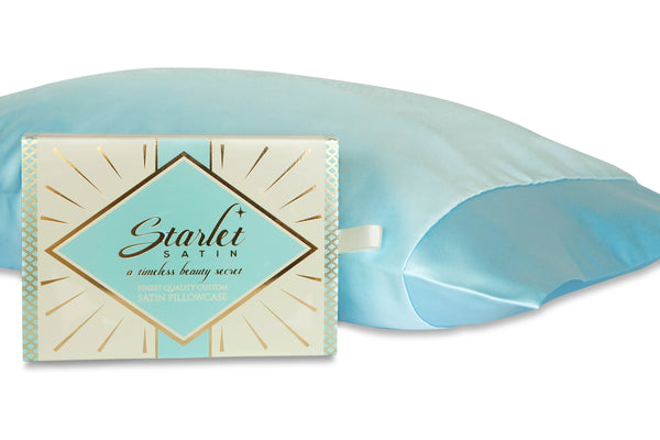 blue satin pillowcases