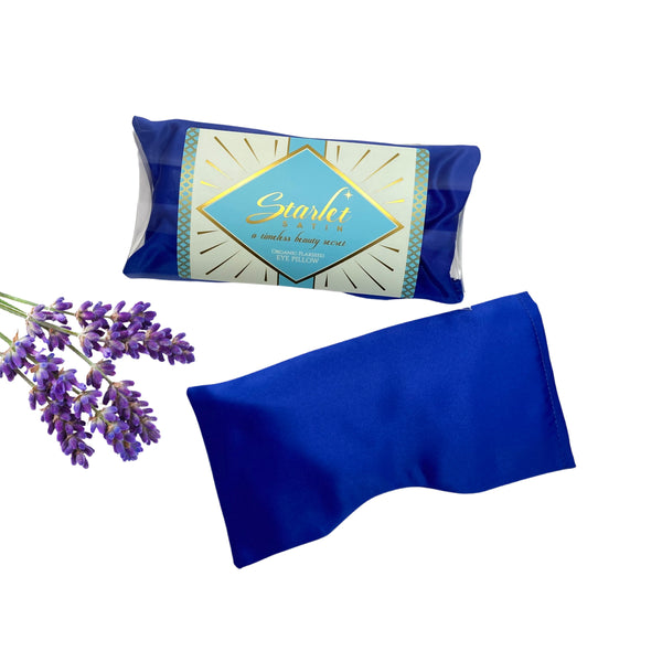 Blue Eye Mask Aromatherapy Lavender, organic eye pillow