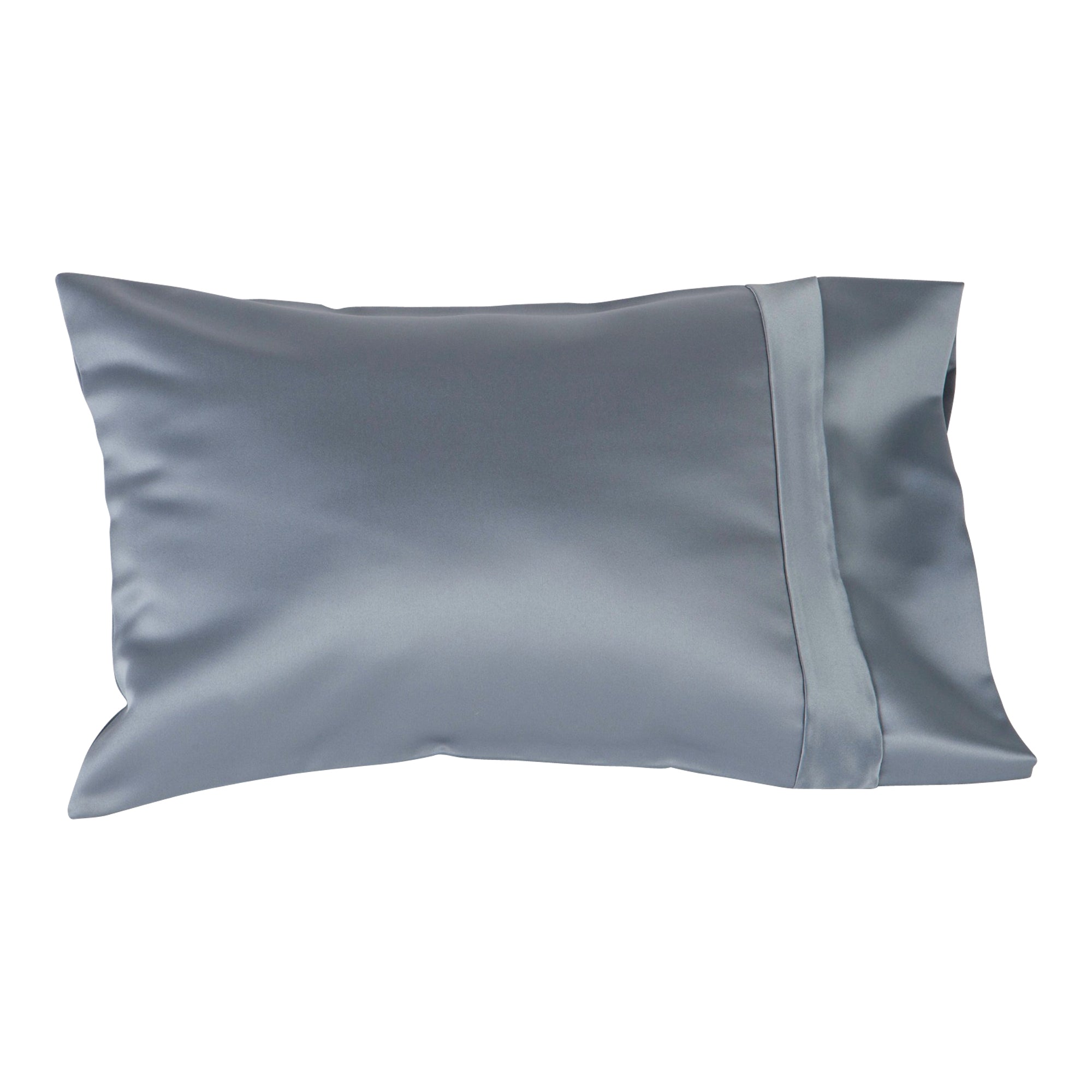 small silver satin pillow cover 