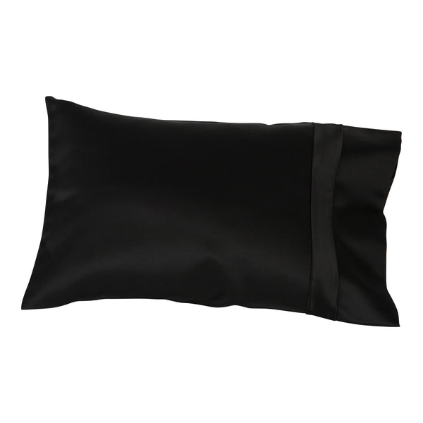 Satin Travel Pillow Black Satin Serenity 