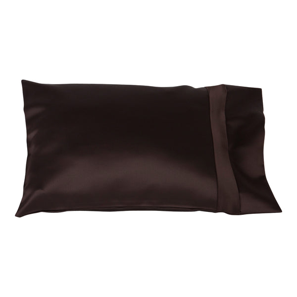 brown satin child size pillow 