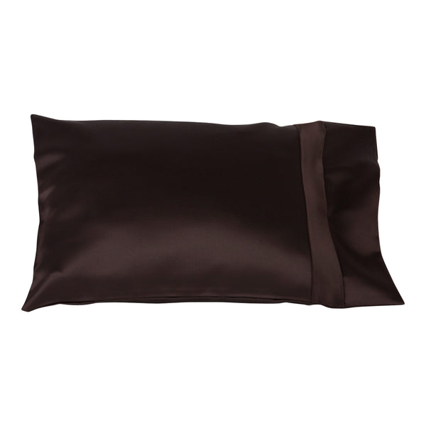 Satin Travel Pillow Espresso by Satin Serenity 